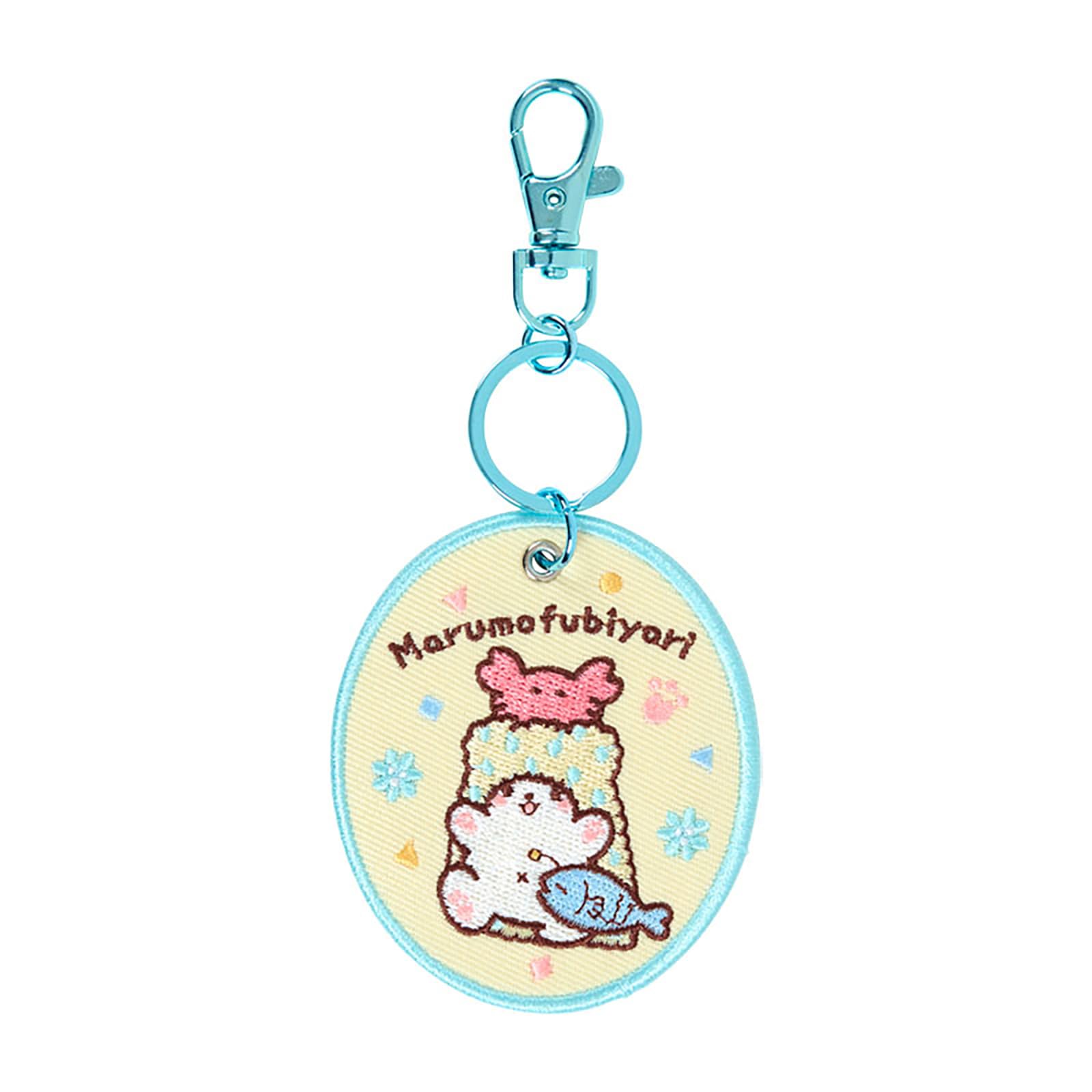 Sanrio Marumofu Biyori Embroidered Patch Keychain Character Grand Prix First Round Polyester Steel 486612