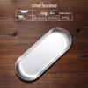 Japanese Retro Stainless Steel Oval Accessory Tray - Creative Gold Dessert and Towel Plate