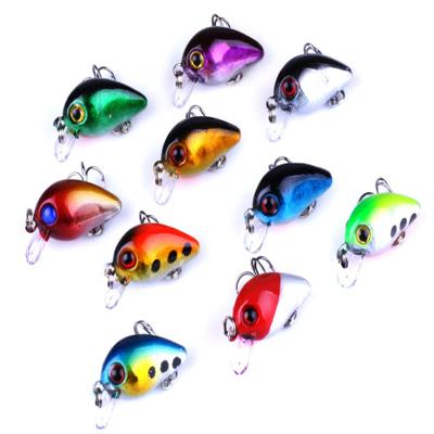 MUQZI Accessorio Sportivo 10 Pezzi 3cm 1.5g Mini Crankbait Minnow Pesce Esche da Pesca Esche Dure con Amo