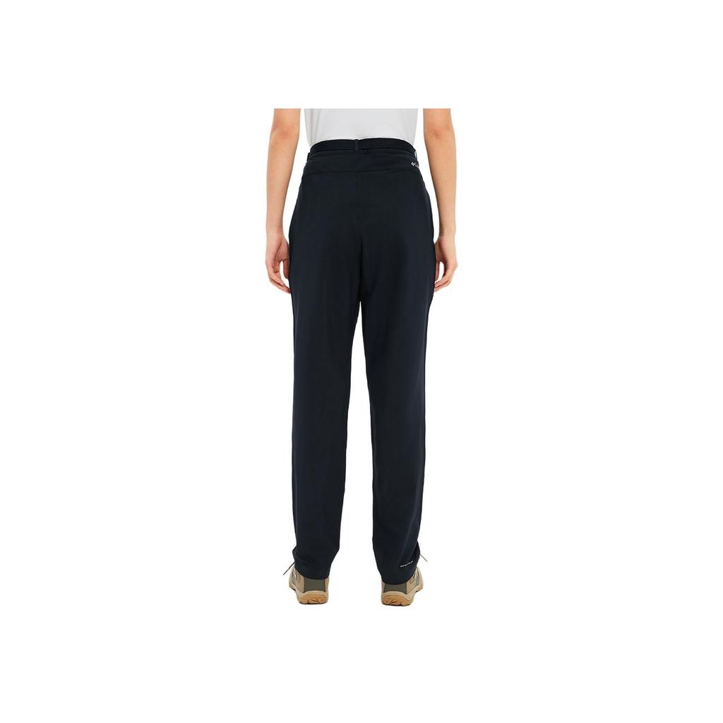 Columbia Solid Color Letter Logo Print Straight Casual Long Pants Women bottoms Black XR5907-010