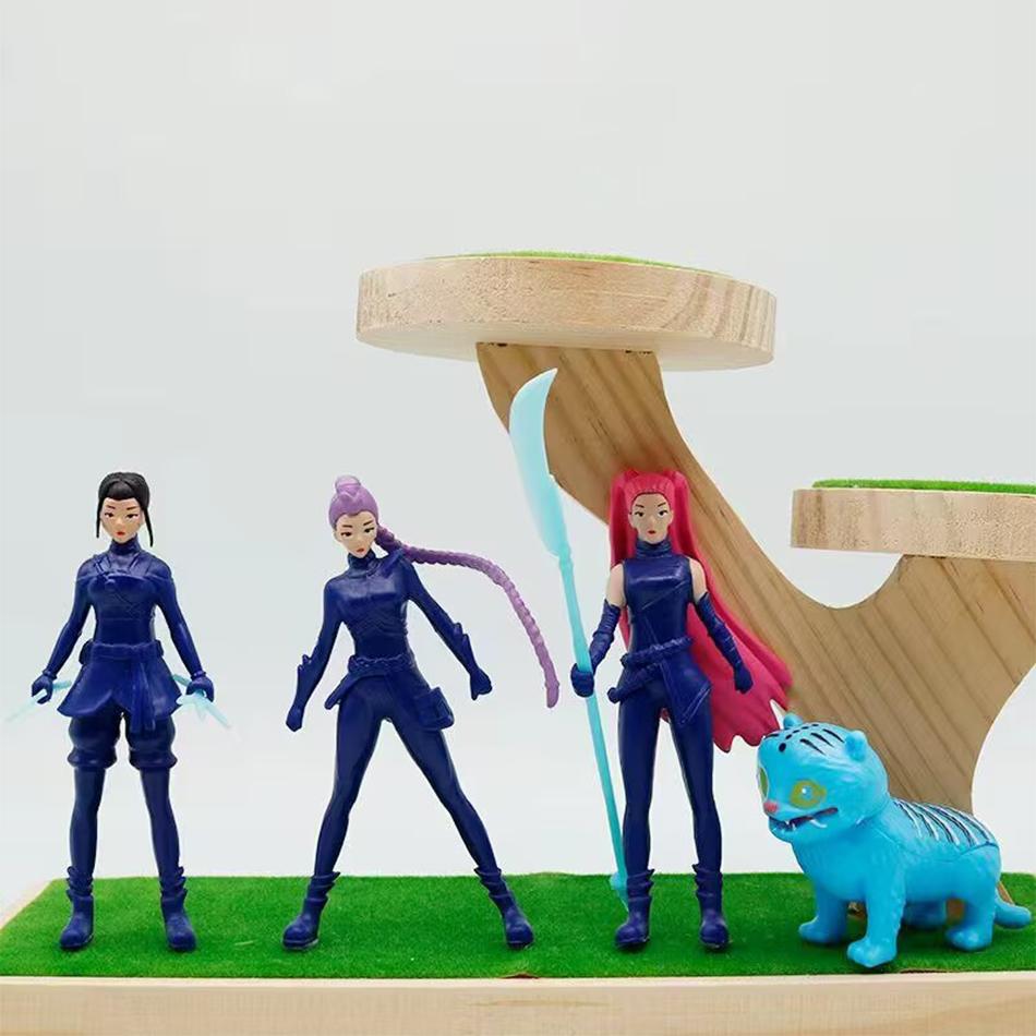5pcs/set Kpop Demon Hunters Action Figure Toy Derpys Tiger Rumi Mira Zoey Sussy Figurine Doll For Fans Gift