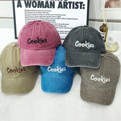 Embroidered Fashion Men's and Women's Baseball Cap Personality Washed Denim
