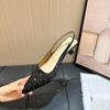 Fashion New  Pumps Women Pointed Blue Pointed Toe Party Shoes Summer Thin Heeled Sandals High Heel  Plus Size Women's Shoes 43