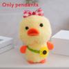 Plush Doll Duck Keychain Bag Accessories With Checkered Bow And Decor Sunflower
