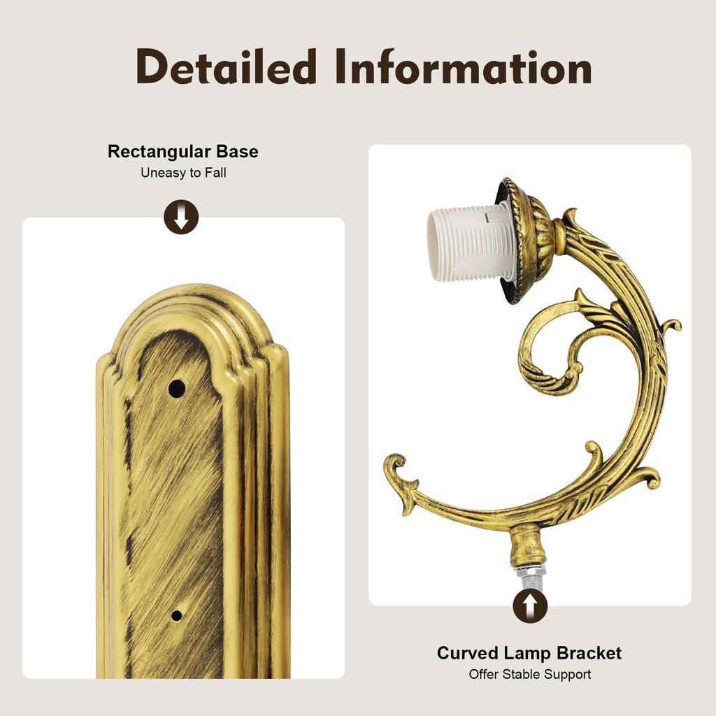 Vintage Dragonfly Wall Sconce 3-Light, Antique Glass & Metal Wall Lamp for Living Room, Bedroom, Hallway, E27 Base 110-240V