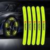 Car Wheel Hub Curved Reflective Sticker Decal Accessories For Peugeot 206 308 307 208 207 3008 2008 508 407 301 406 408 607