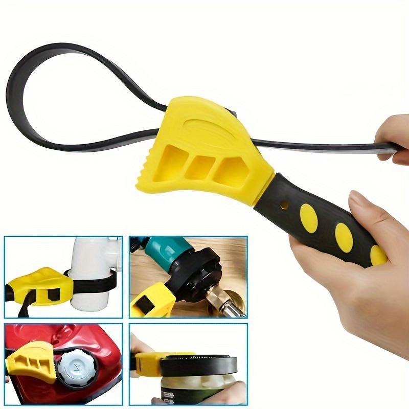 8inch Belt Wrench Oil Filter Puller Strap Spanner Chain Wrench Strap Opener Adjustable Disassembly Tool Universal Strap