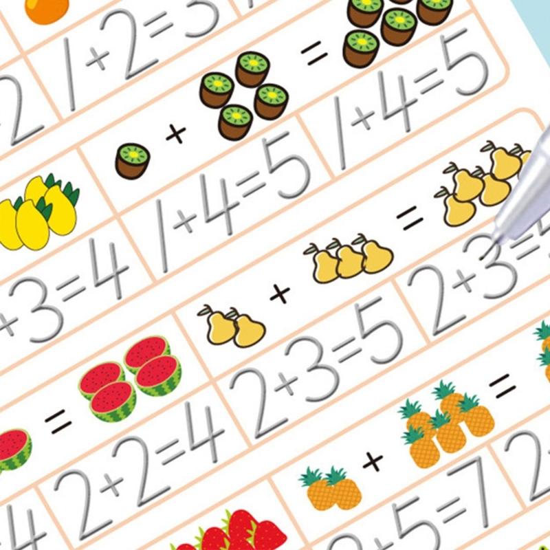 Magical Handwriting Practice Book Letter Number Art Drawing Mathematical Operations Workbook For Preschooler Children