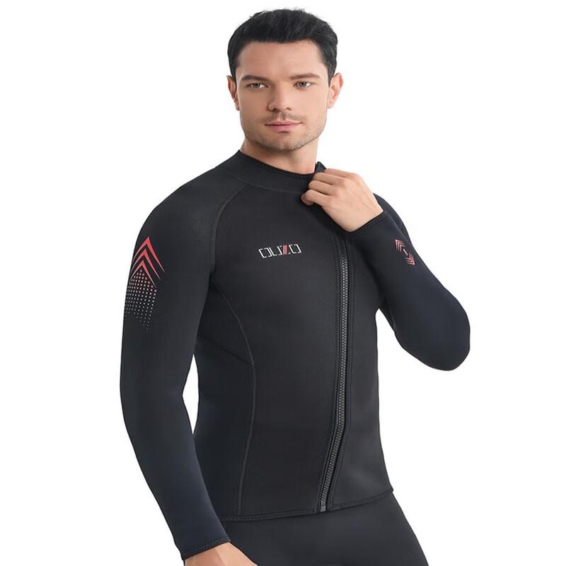 WEZHO 3mm Men s Long Sleeve Wetsuit Top