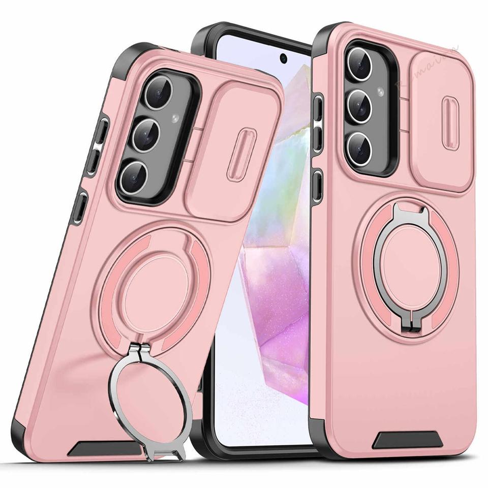 

Magnetic Stand Phone Case for Samsung Galaxy S24 S22 S23 S25 S20 S21 S26 FE Ultra Plus Magsafe Armor Shockproof Protector Cover For Samsung S21