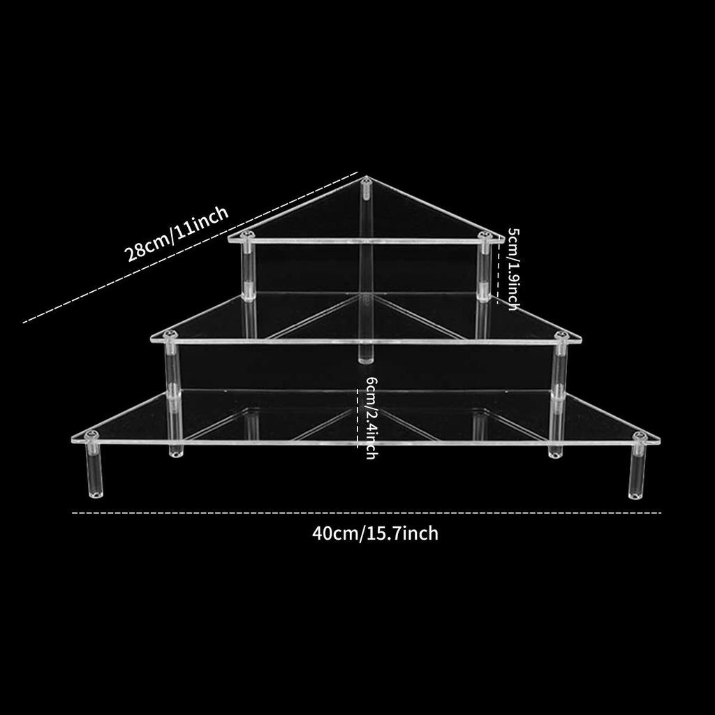 Acrylic Multi-layer Trapezoidal Display Stand for Figures & Jewelry