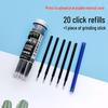 20-Pack 0.5mm Erasable Click Pens with Refill Cores - Moli Moli Le, Blue & Black Ink