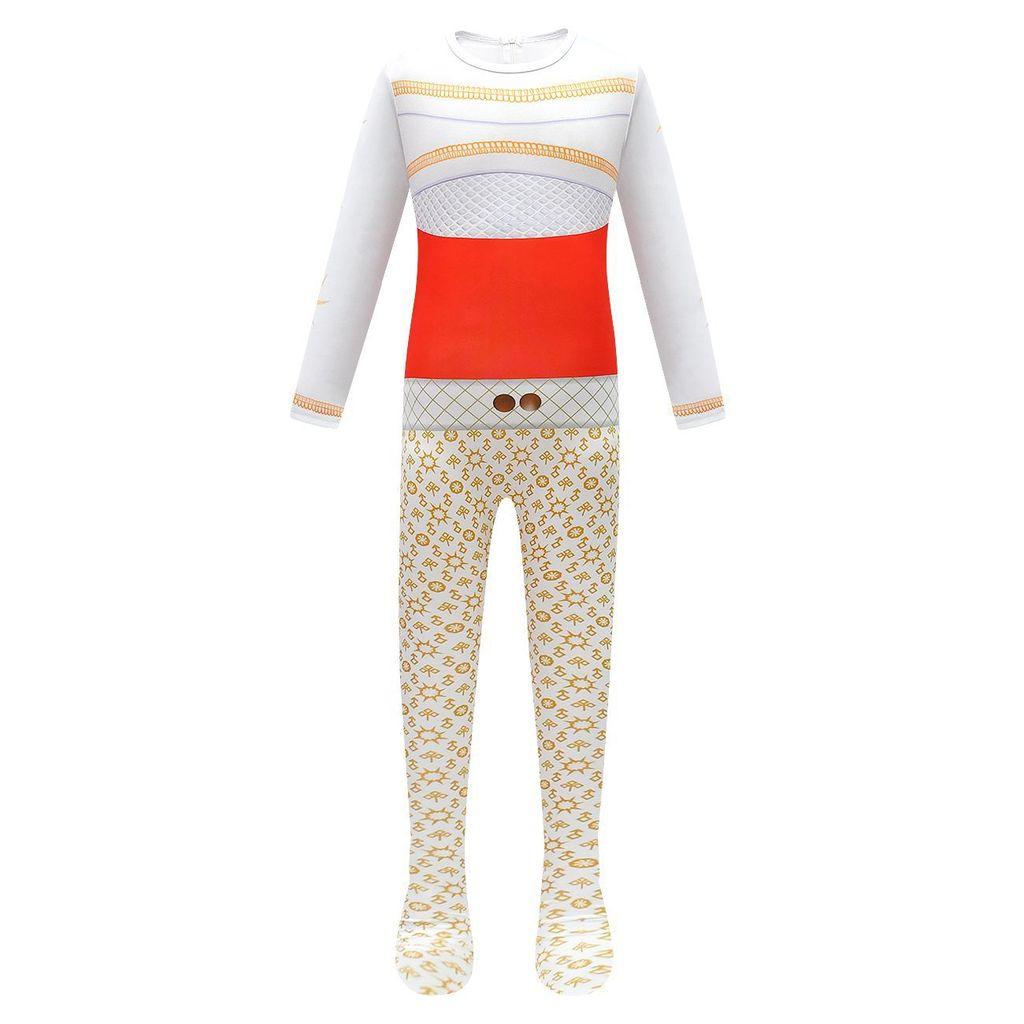 

Kids Girls Zombies Vampires Print Long Sleeves Jumpsuit Halloween Cosplay Costumes 160cm