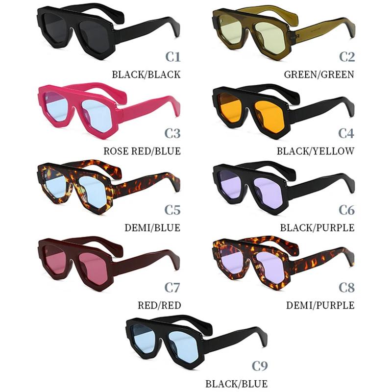 Fashion Irregular Square Sunglasses Outdoor Shades UV400 Retro Purple Men  Sun Glasses Women Travel Party Business Festival Gift
