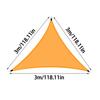 1PC Landscape Canopy\t\t Patio Balcony Triangular Canopy Outdoor Sun Protection Folding Silver Coated Awning Shade Sail 3 Meters