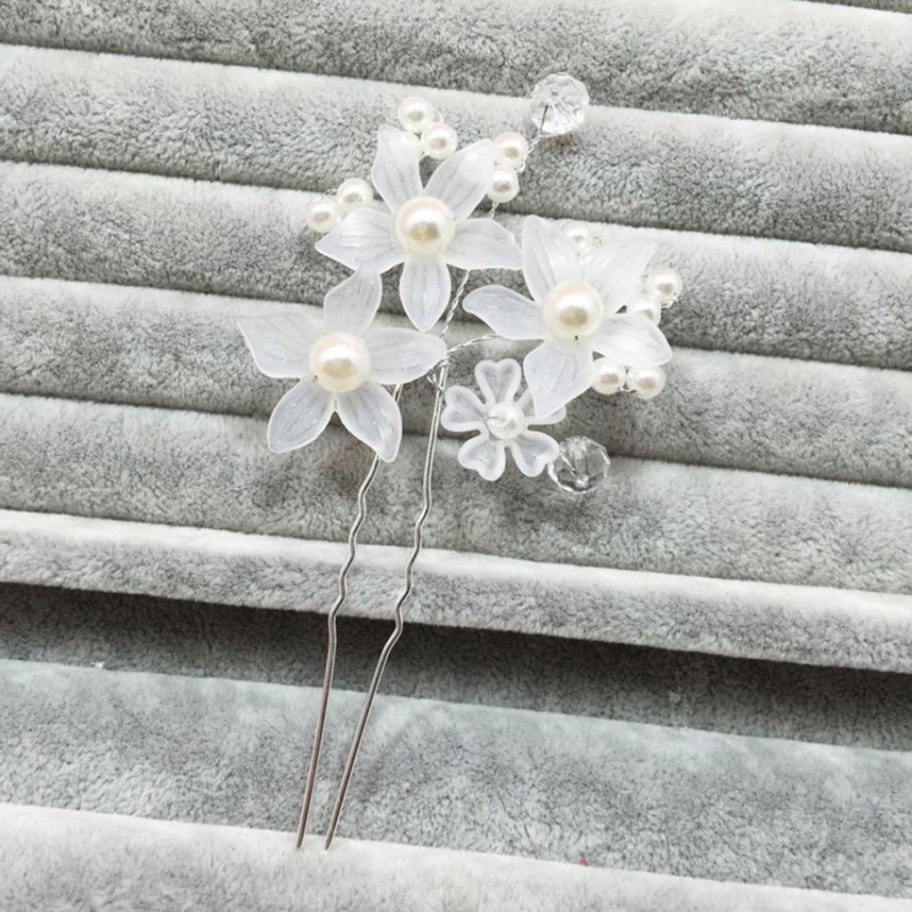 U-Form Brautschmuck Blume Kunstperle Hochzeit Haarnadel Clip Party Kopfbedeckung
