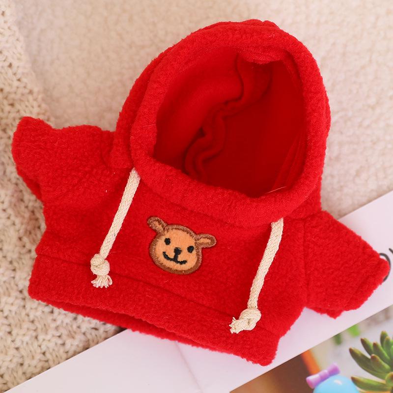 

Little Bear Cotton Doll Hoodie - Plush Toy Replacement Clothing 20cm doll красный