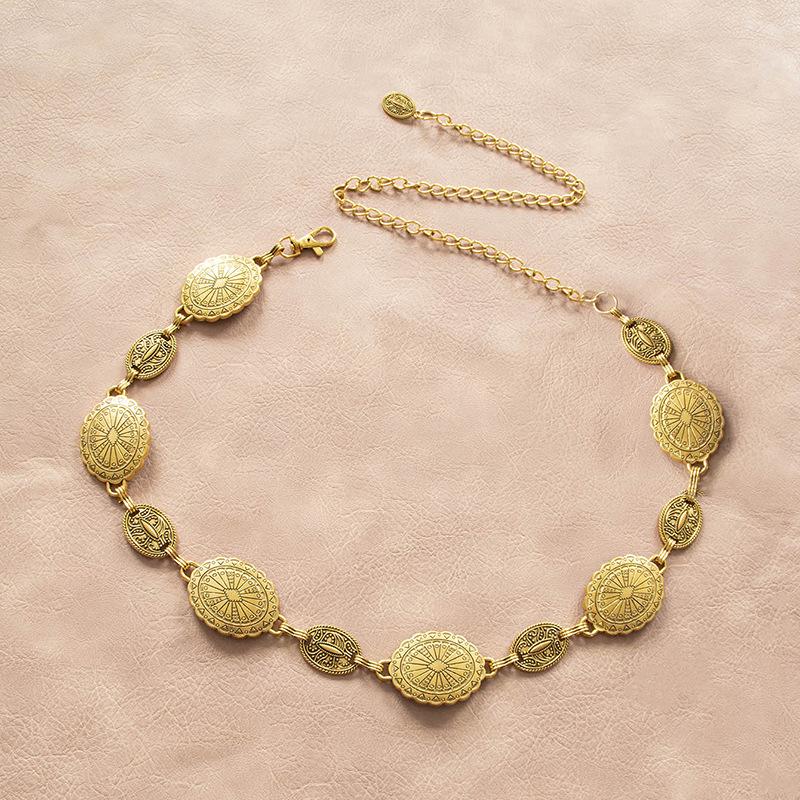 High-End Western-Style Metal Waist & Body Chain for Women