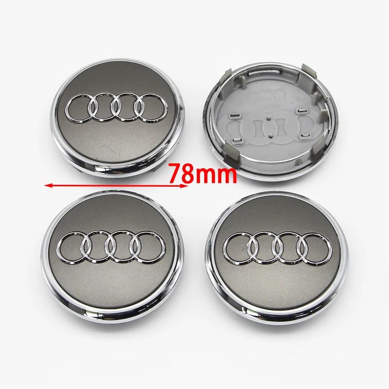 For Audi B5 4Pcs 135MM Car Hub Caps 4F0601165N For Audi A4 A5 A6 A7 Q3 Q5 A3 S5 Accessories Auto Wheel Center Cap Hubcap Rim Covers Styling