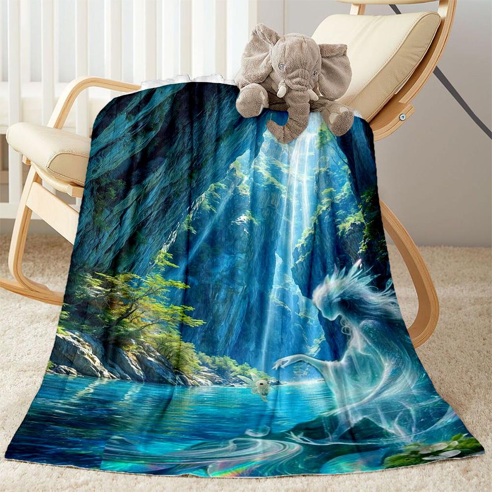 Gothic Style Blanket Warmthful Decor Perfect for Livingroom Seaside Picnics Four Seasons Multipurpose Modern Perfect Gift for Relatives and Friends