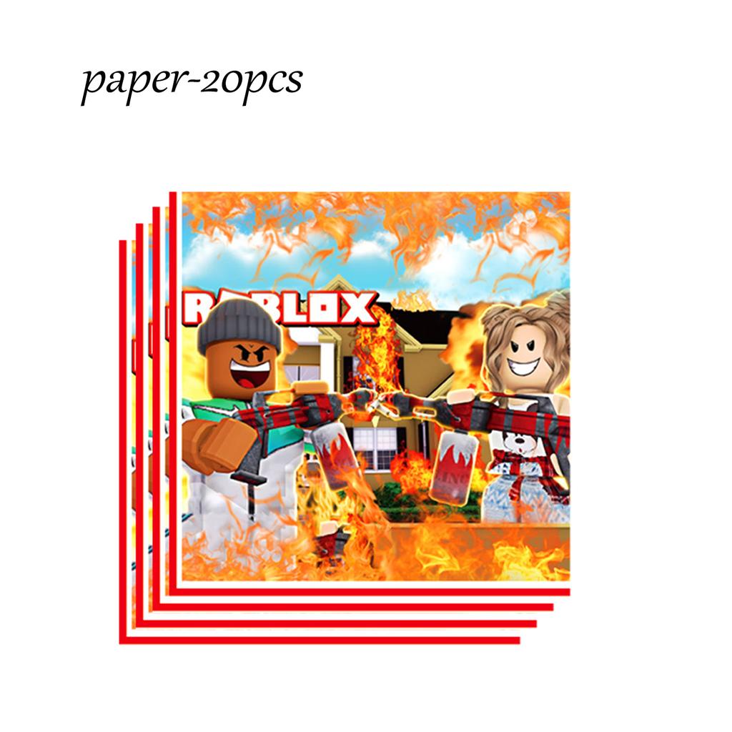 10/20/30/50 Peças tema Roblox papéis para celebração de data de nascimento Sacola para Presentes Doces Sacola de Lembrancinhas projetada para Crianças Data de Nascimento Sacolas Surpresa Chá de Bebê
