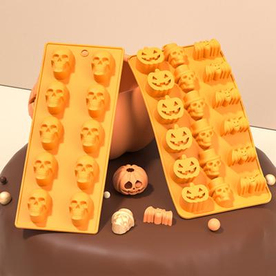 Silikon Schokoladenform Totenkopf Form Süßigkeitenformen Flexible Backform für Gummibärchen Gelee Eiswürfel Fruchtsnack