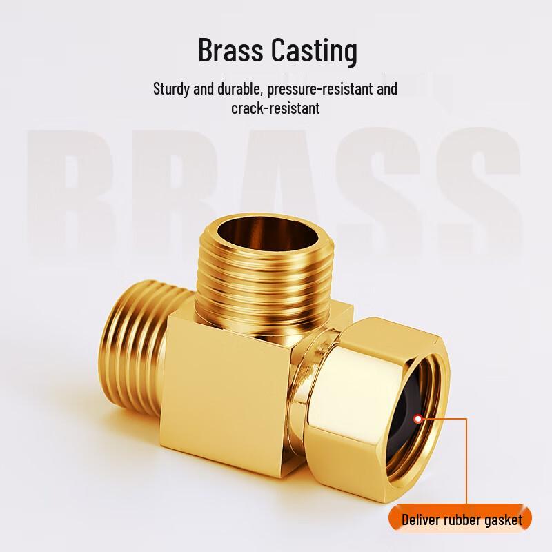 Brass Dual Outlet Angle Valve with 3-Way Diverter