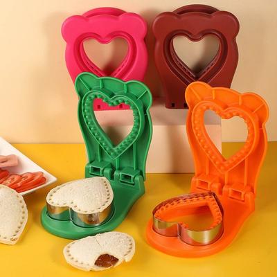 Acier Inoxydable DIY Emporte-pièces Sandwich Moule Scelleur Flip Boîte à Lunch Décor Outil de Découpe Sandwich Moule en Forme de Cœur pour Pain Grillé