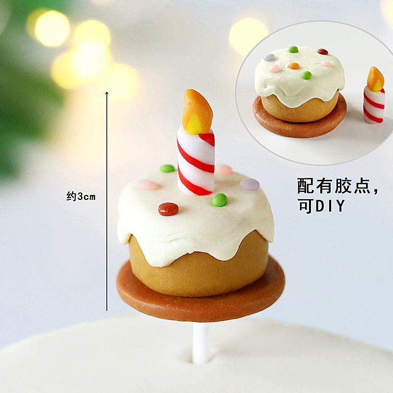 Soft Clay Cute Bear Cake Topper for Boy Girl Baby Shower Bear Theme Decoration Birthday Party Wedding Decoration Cake Decorating