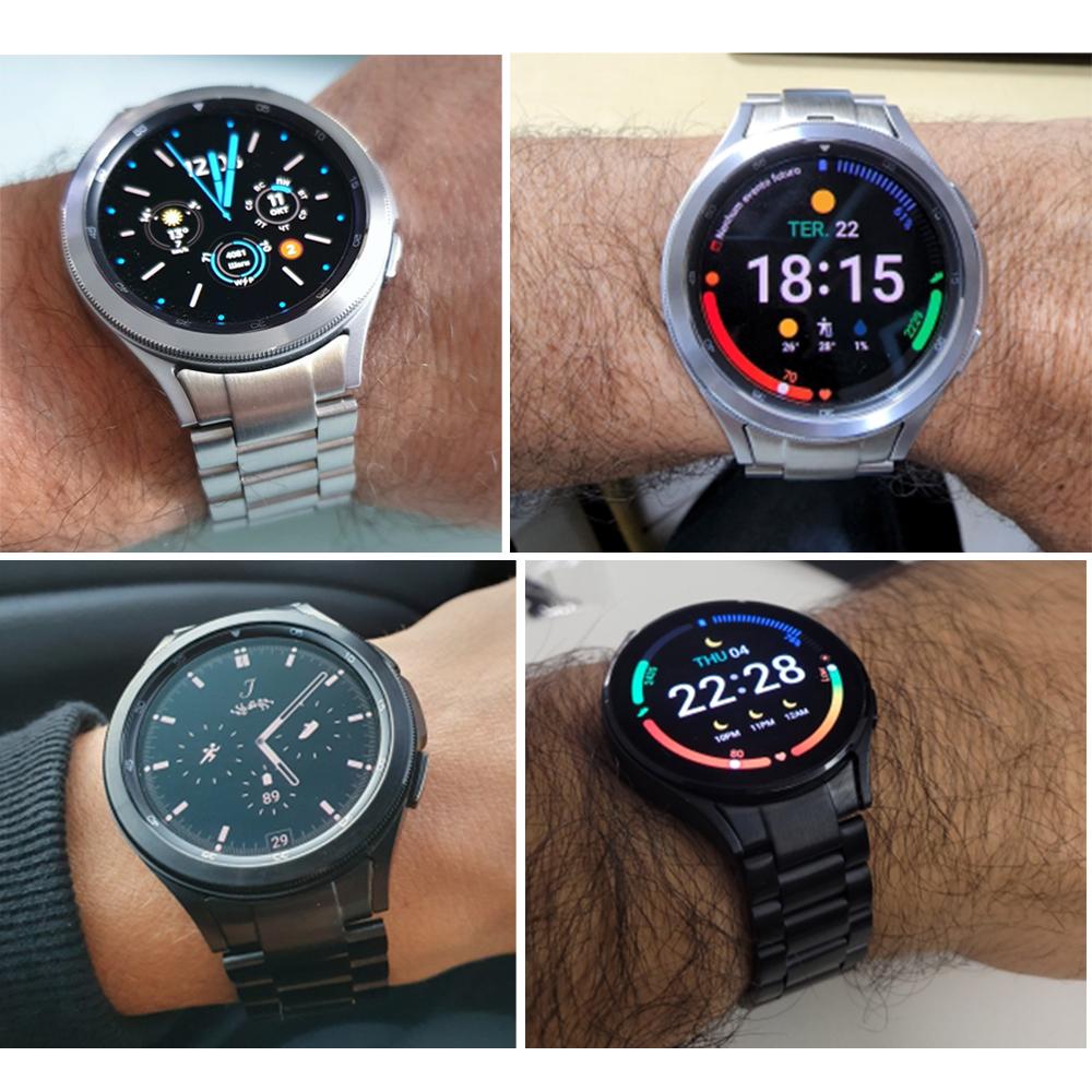 Geen Kieren Roestvrij Staal Band Voor Samsung Galaxy Watch 4 Classic 46mm 42mm/44mm 40mm/Galaxy Watch 5 Pro 45mm Band Metalen Armband