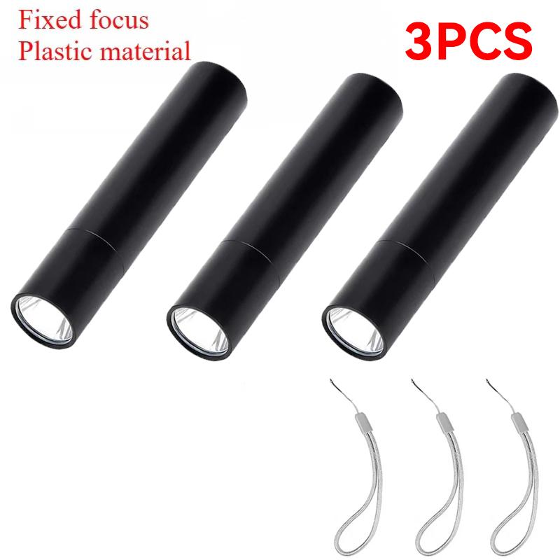 Mini Keychain Flashlight USB Charging Waterproof Pocket Torch Lamp 3 Modes Outdoors Strong Light Camping Fixed-Focus Flashlight