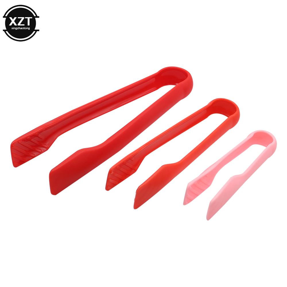 3Pcs/Set Plastic Food Tong Kitchen Tongs Non-slip Cooking Clip Clamp BBQ Salad Tools Grill Kitchen Accessories