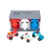 Melissa & Doug First Wooden Toy Emergency Vehicle Set with Key, Red, Ages 3 and Up, Authentic, 4607
