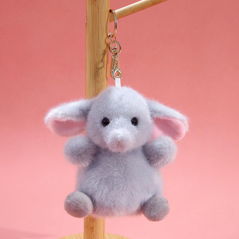 Plush Bear Keychain Animal Toy Soft Polyester Hanging Decor For Kids