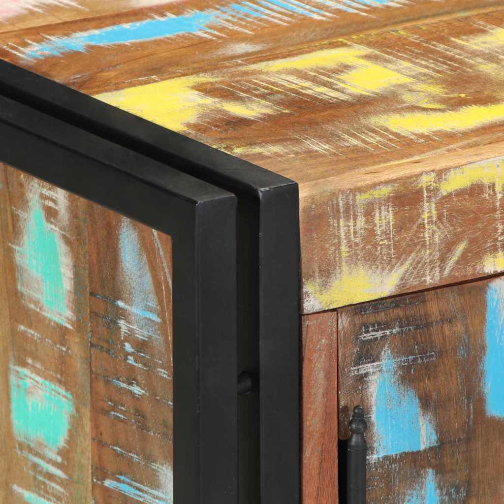 Shoe Cabinet Multicolored 56 x 35 x 70 cm Solid Reclaimed Wood