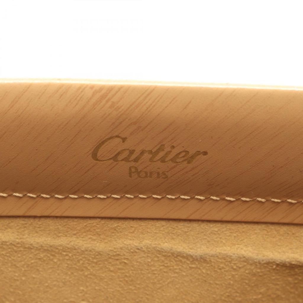 Used CARTIER Trinity Handbag leather Beige Used Women