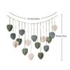 Bohemian Woven Tapestry Macrame Wall Hanging, with Photo Display Clips, Backdrop Art Decor Leaf