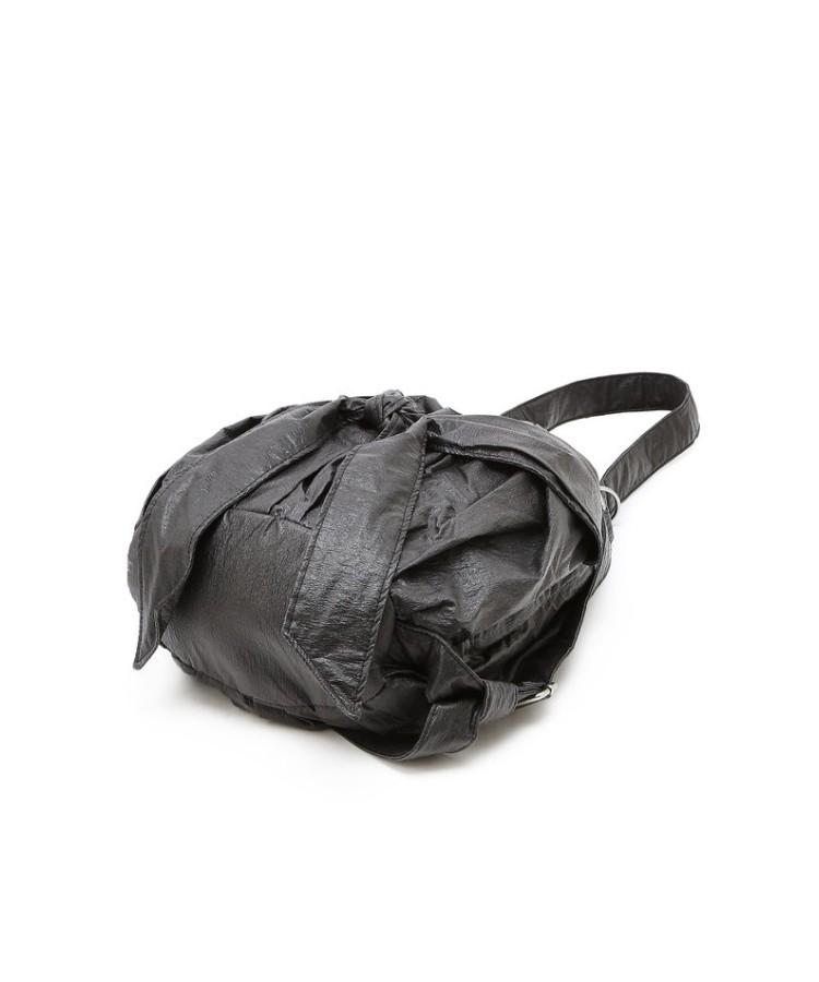 Athe Vanessabruno [Nouer] Dark Grey Sparkle Nylon Two-Way Ribbon Shoulder Bag Aaba6F960G3