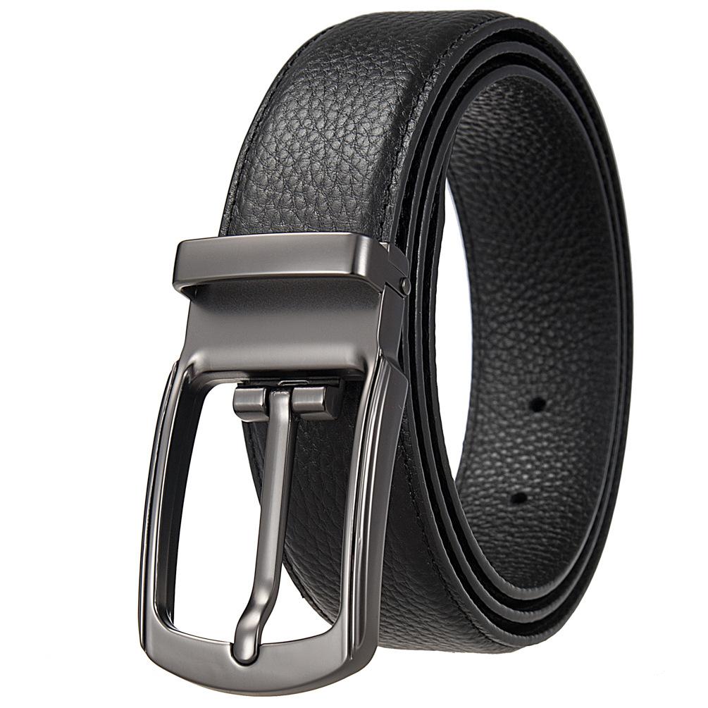 Fashion Punched Belt, First Layer Cowhide Belt Belt, Men'S Pin Buckle Belt Ly35-25934-5