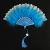 Lolita Fan Feather Net Red Retro Style for Cheongsam Dance Catwalk Court Fairy Girl Fan