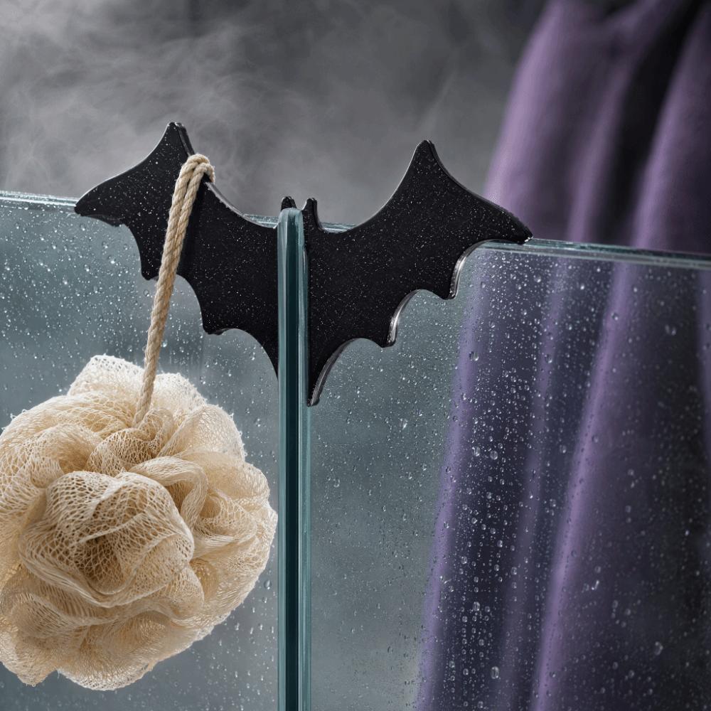 3D Print Halloween Bat Bathroom Hook Hanging Bathing Towel Hanger Glass Door Hook Beach Decoration