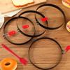 2/4 Packs 8 Inch Omelette Rings for Griddle Large Stainless Steel Nonstick Pancake Molds With Oil Brush Omelet Egg Ring Maker