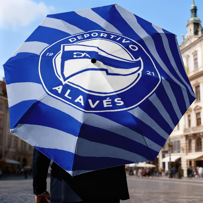 1PC Deportivo FC Printed Umbrella Folding Umbrella, Automatic Umbrella 8-Frame for Travel, Camping Fan Gifts Christmas Gifts