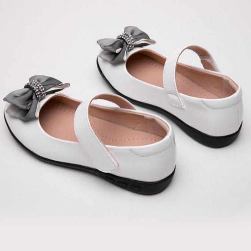 Summer New Bowknot Girls Single Shoes Soft Sole Stylish Children's Toe Shoes Korean Style Fashionable Princess Shoes