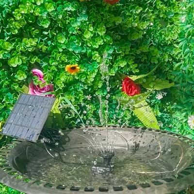 1.5W/2.5W Solar Powered Fountain Pump Plastic Material with 6 Spray Nozzles for Water Basin Fountain Garden Small-scale Pond
