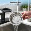 Anti-Slip Elevated 3-Bowl Pet Feeder Set, Raised Cat and Small Dog Food Water Bowls with Stand, Neck Strain Relief (Black)