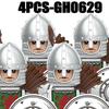 Medieval Military Europe King Soldier Figures Building Blocks Castle Lion Knight Sword Infantry Weapon Warrior Bricks Toys Gifts