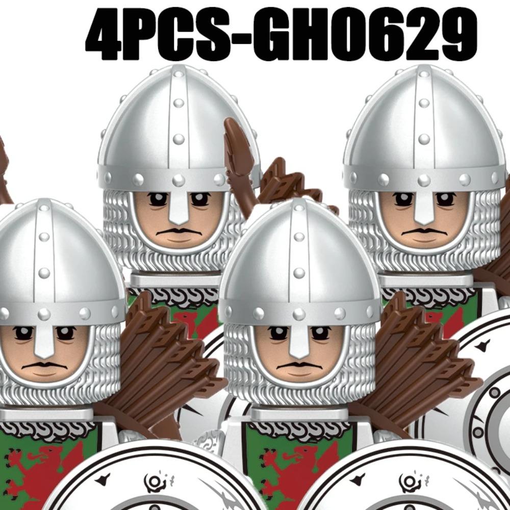 Medieval Military Europe King Soldier Figures Building Blocks Castle Lion Knight Sword Infantry Weapon Warrior Bricks Toys Gifts