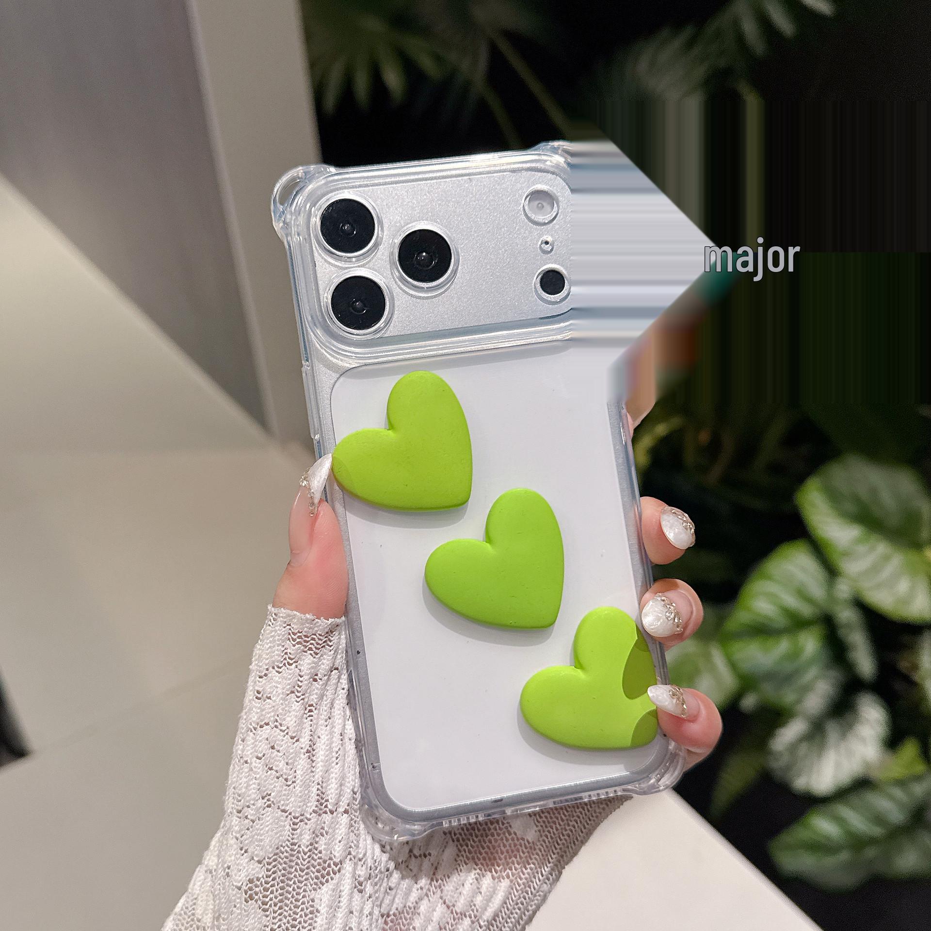 

Ice Mist Glitter Rhinestone Mirror Stand Case for iPhone 17 Air/16 Pro Max/15/14 17 Air неон зелений колір