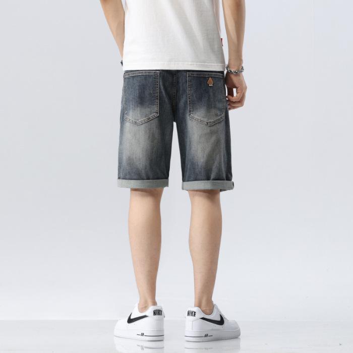 

Весенне-летние джинсовые шорты мужские летние пятиточечные брюки повседневные брюки средней длины 38 синий